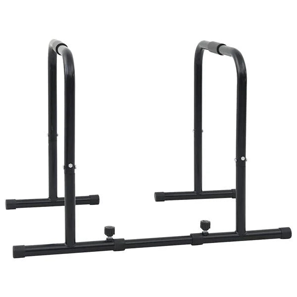 Black Dip Bar – 116 x 66 x 74.5 cm Powder-Coated Steel for Home Gym & Bodyweight Training