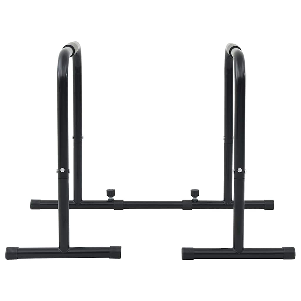 Black Dip Bar – 116 x 66 x 74.5 cm Powder-Coated Steel for Home Gym & Bodyweight Training