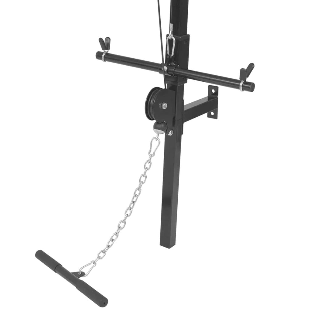 Wall-Mounted Multi-Gym with 2 Pulleys – Home Gym Strength Training Equipment